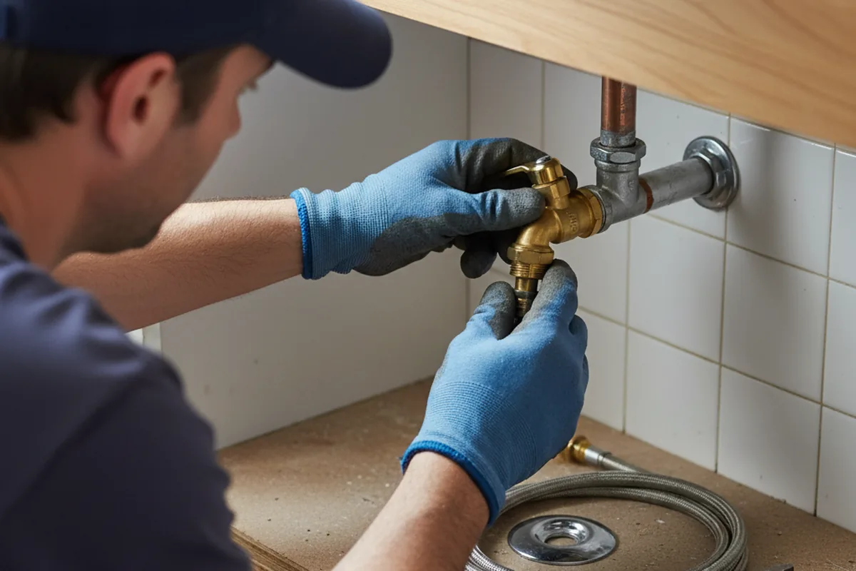 Shutoff valve and fitting work during Faucet and Fixture Repair in Smoaks